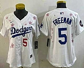 Women's Los Angeles Dodgers #5 Freddie Freeman White 2025 Tokyo Series Limited Jersey,baseball caps,new era cap wholesale,wholesale hats